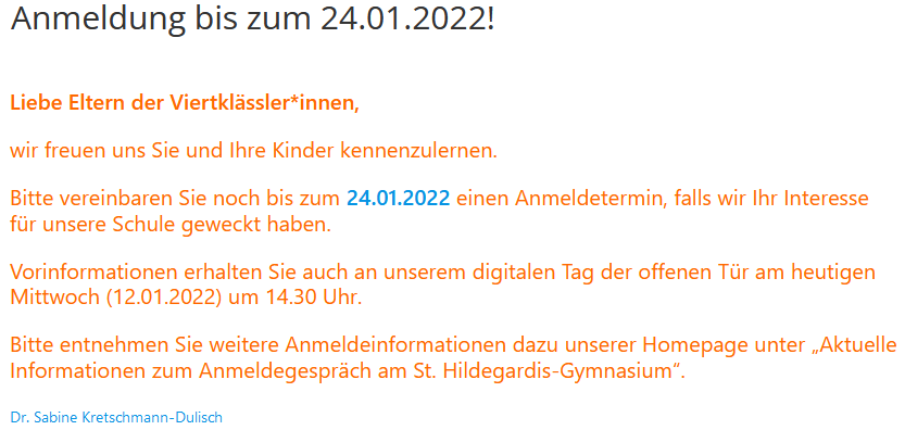 Anmeldung 2022